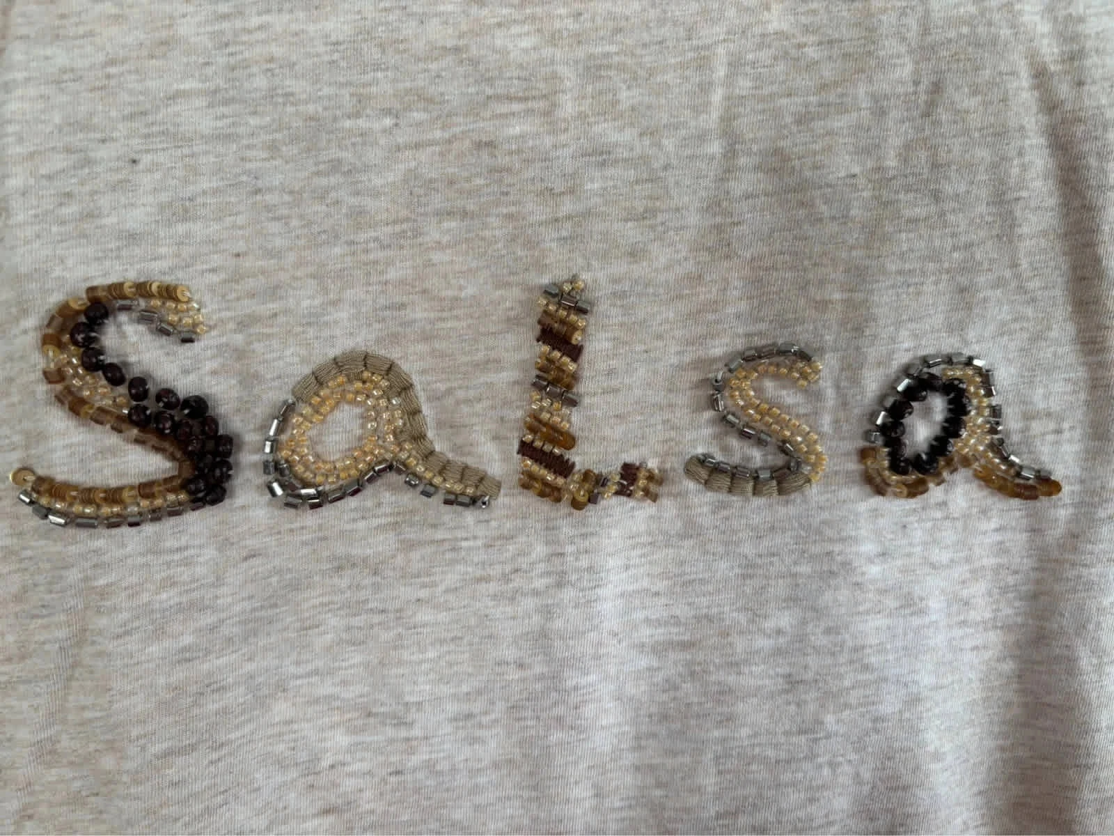 T-shirt bege creme salsa tamanho L – photo 2